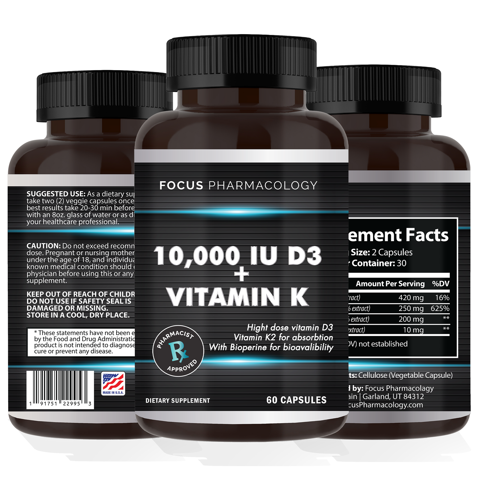 10,000 IU Vitamin D3 w/ Vitamin K2