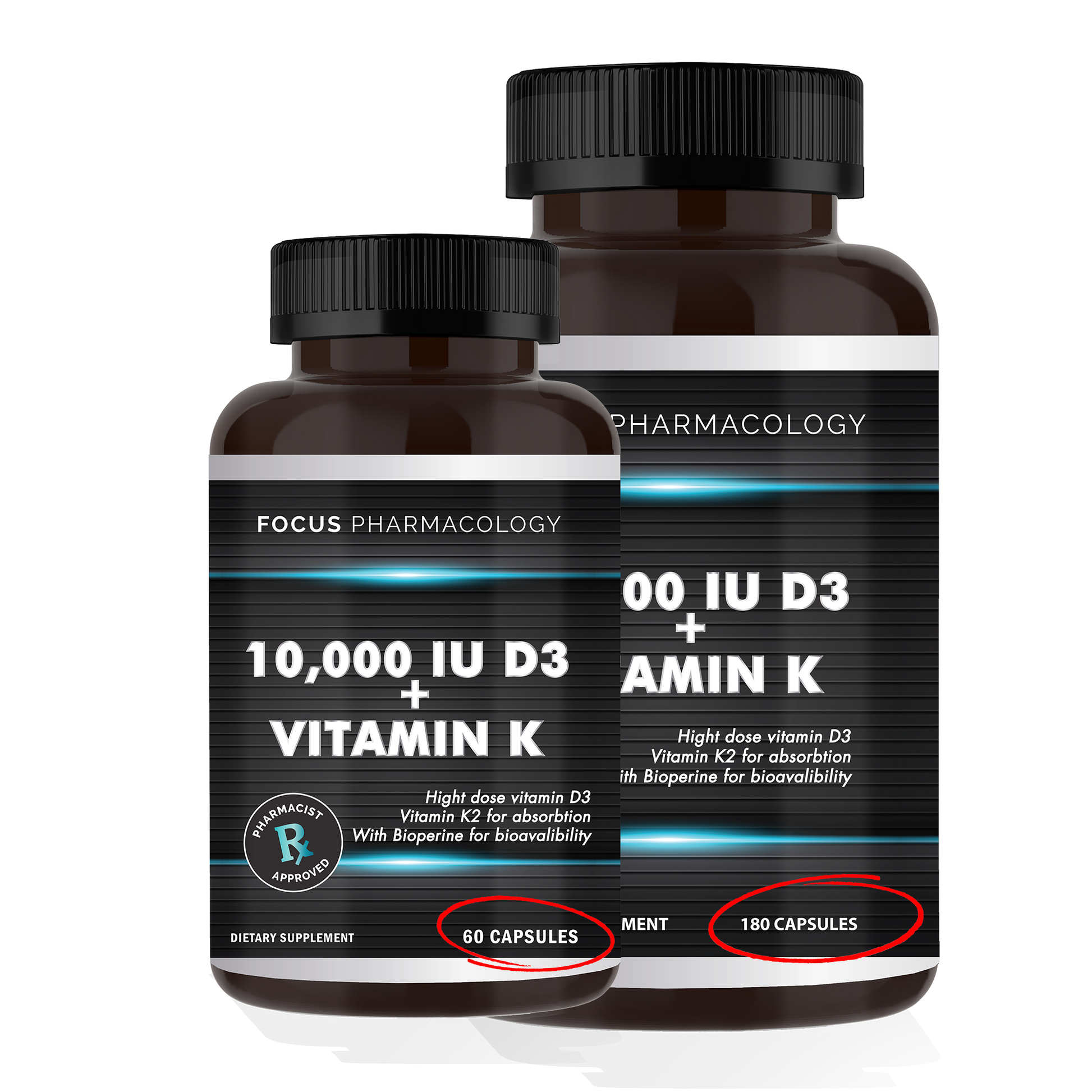 10,000 IU Vitamin D3 w/ Vitamin K2